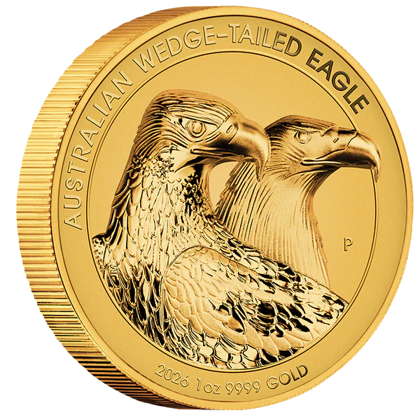 350 Coins. One Troy Ounce. John Mercanti's Wedge-Tailed Eagle in Ultra-High Relief Gold