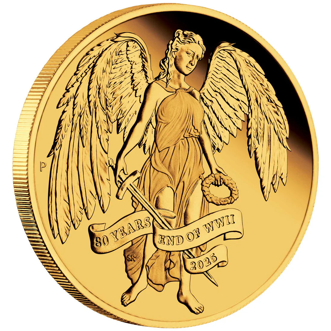 Marking a Milestone: The 80th Anniversary End of WWII Winged Victory 2025 1/4oz Gold Proof Coin