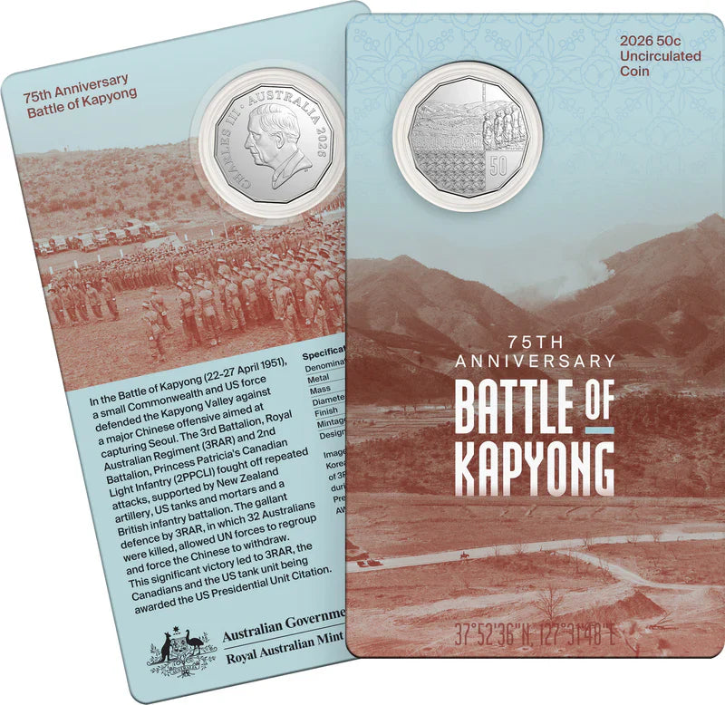Remembering the Forgotten War: The 2026 Battle of Kapyong 50c Coin
