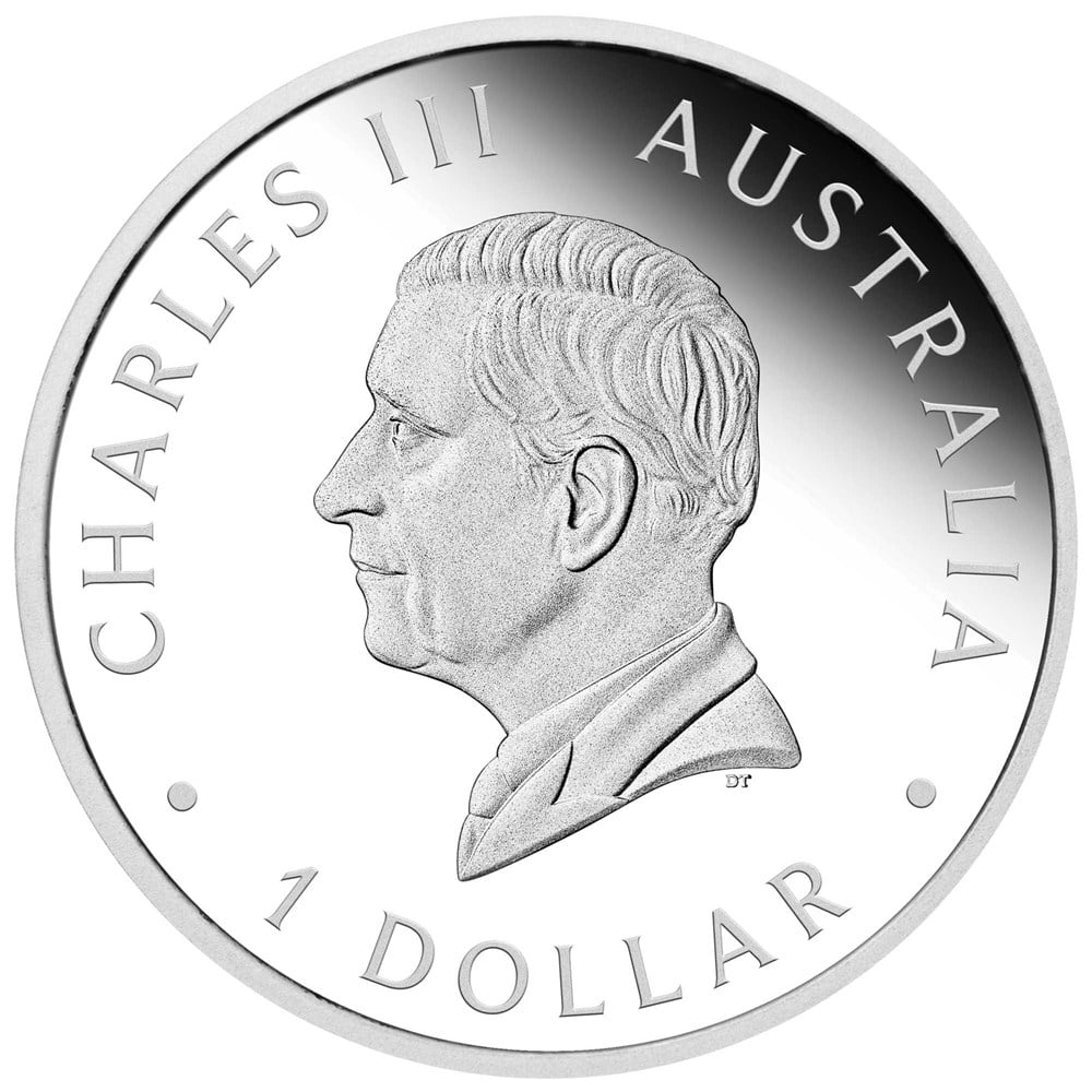 Australian Kangaroo King Charles III Obverse First Issue 2024 1oz Silver Proof Coin
