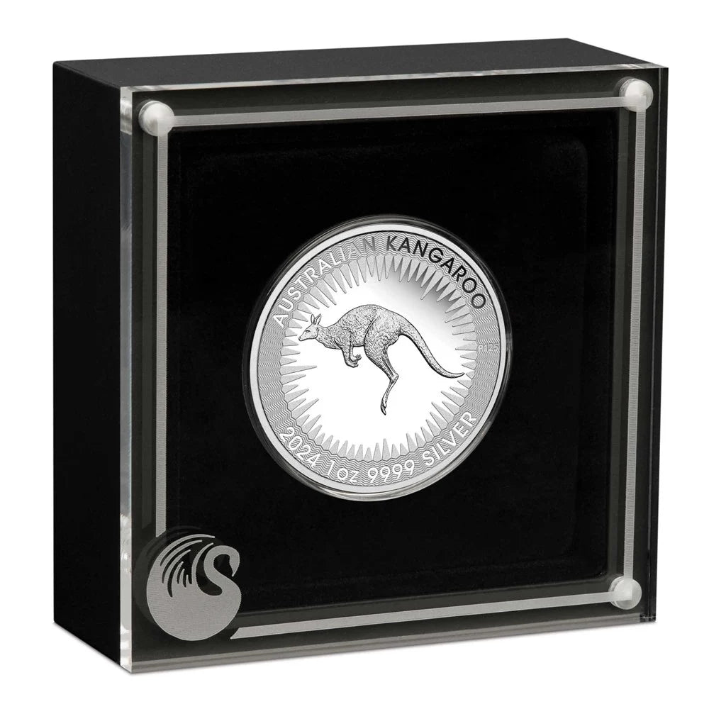 Australian Kangaroo King Charles III Obverse First Issue 2024 1oz Silver Proof Coin