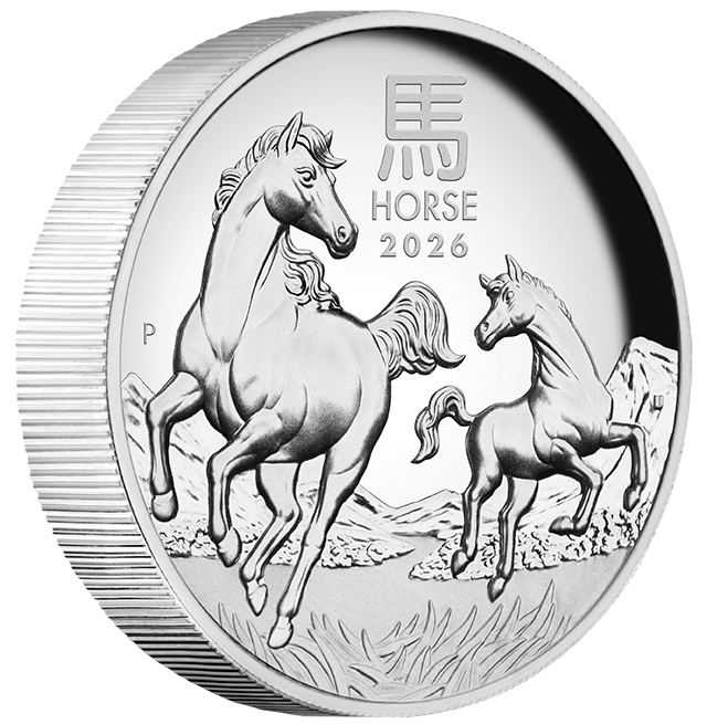 Australian Lunar Series III 2026 Year of the Horse 1oz Silver Proof High Relief Coin