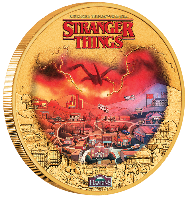 Stranger Things - Hawkins 2026 Gold Plated Collector's Coin In Card