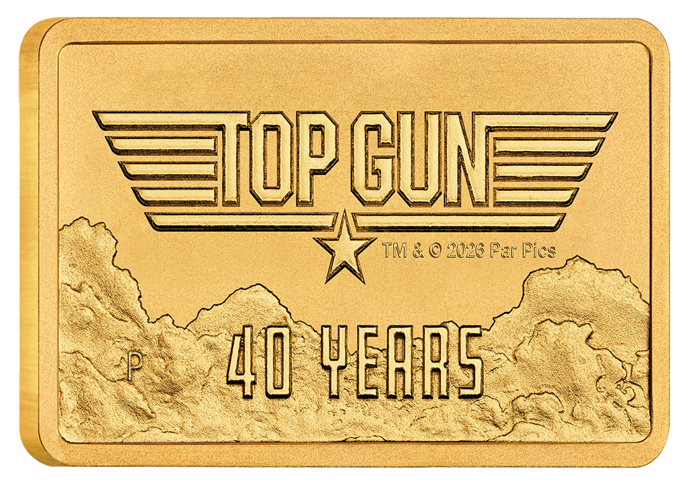 40 Years of Top Gun 2026 1g Gold Rectangular Coin in Card