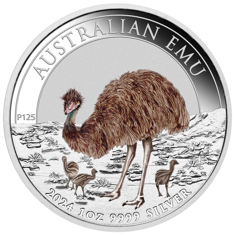 Australian Emu 2024 1oz Silver Coloured Coin