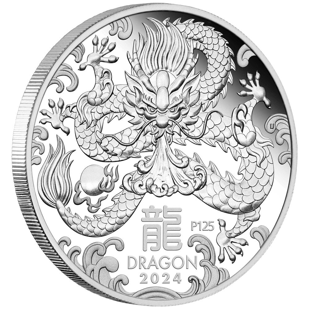Australian Lunar Series III 2024 Year of the Dragon 1oz Silver Trio