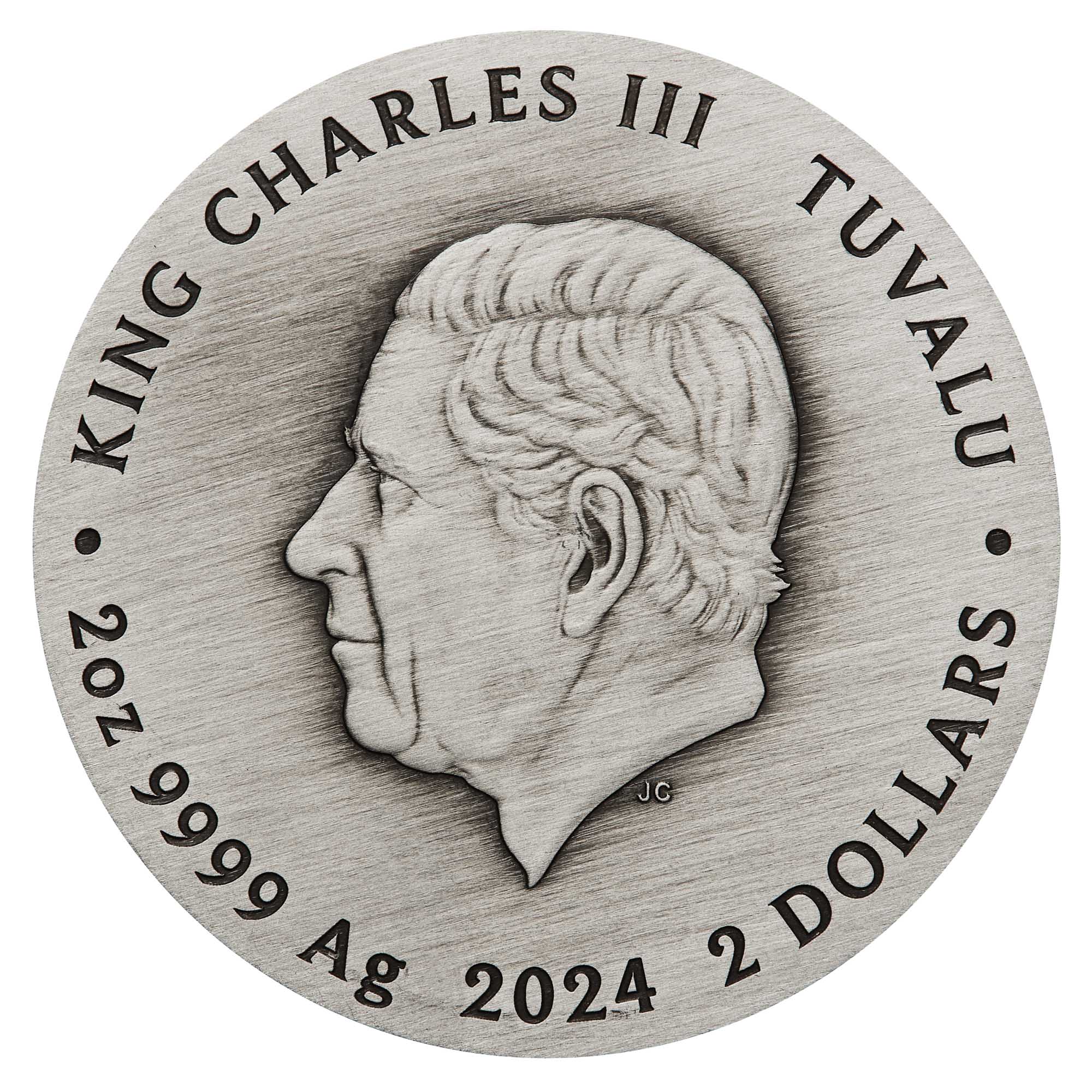 Frida Kahlo 2024 2oz Silver Antiqued Coloured Coin