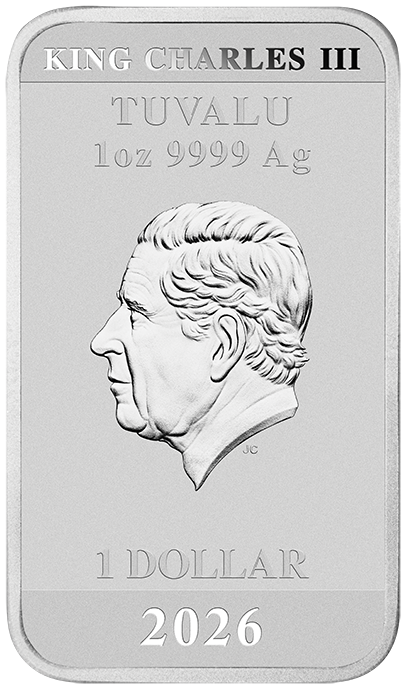 Stanger Things Season 5 2026 1oz Silver Coloured Rectangular Coin