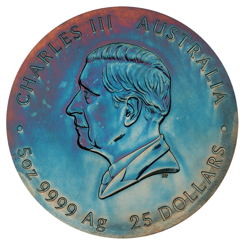 Extragalactic 2025 5oz Silver Patinaed Coloured Coin