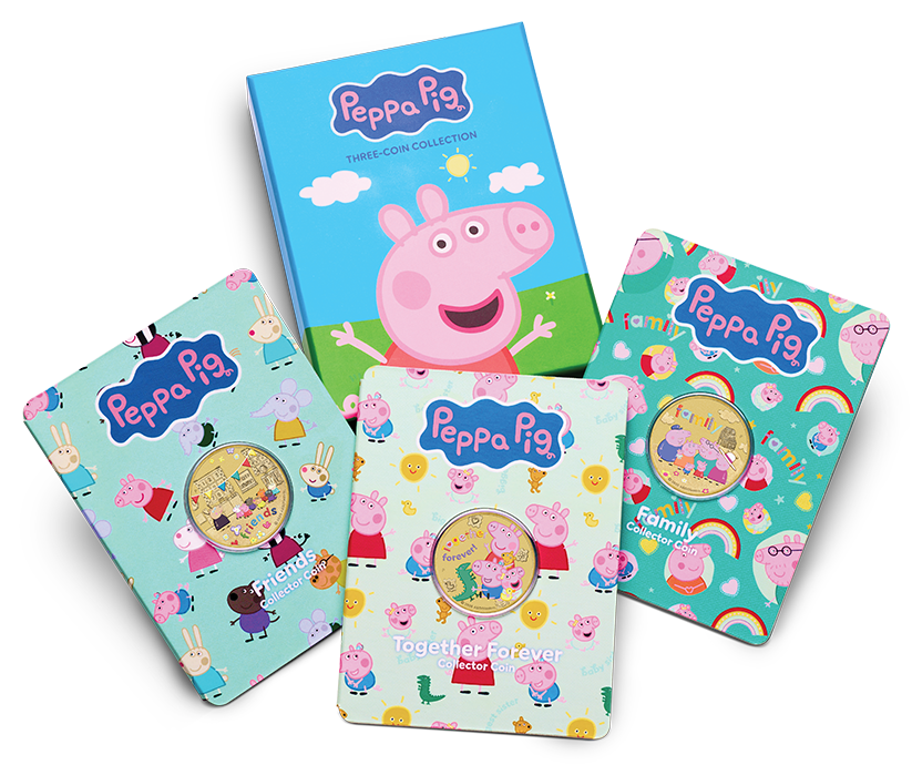 Peppa Pig - Friends 2026 Collector Coins in Cards (Three-Coin Set)