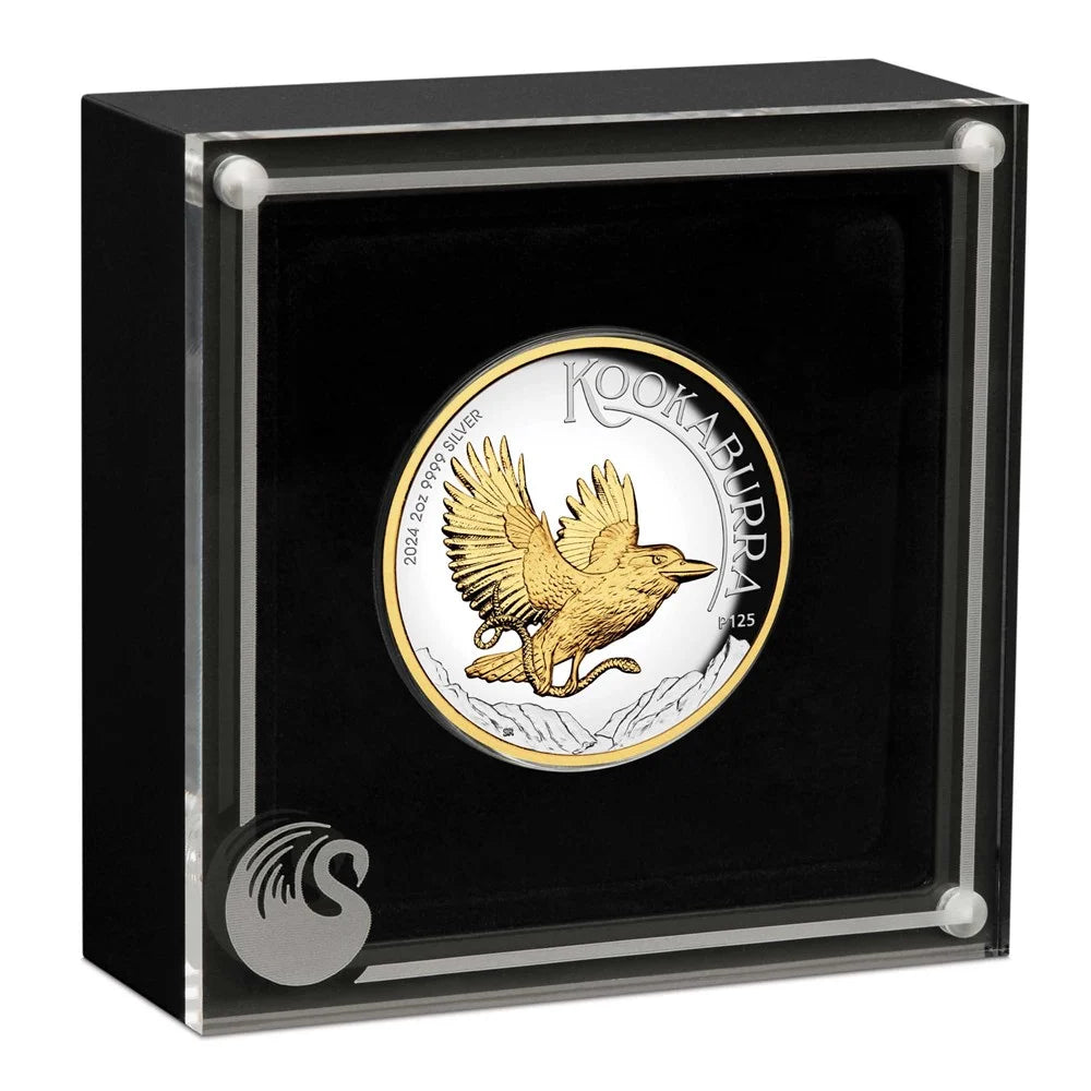 Australian Kookaburra 2024 2oz Silver Proof High Relief Incused Coin