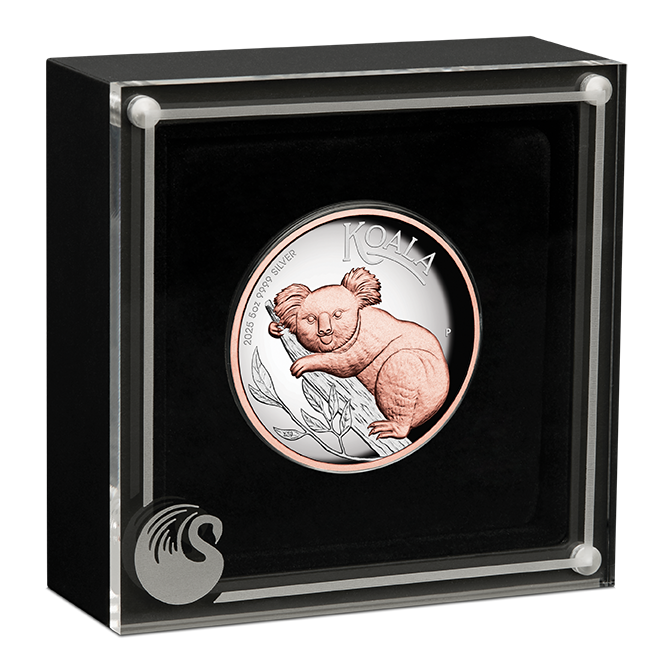 Australian Koala 2025 5oz Silver Proof High Relief Gilded Coin