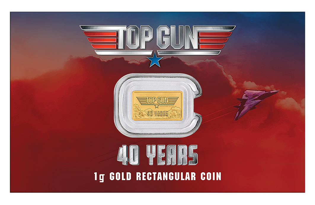 40 Years of Top Gun 2026 1g Gold Rectangular Coin in Card