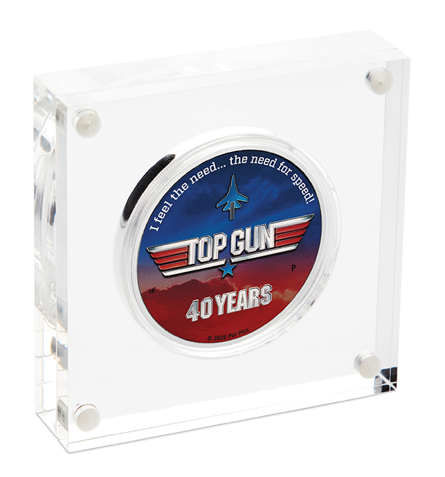 40 Years of Top Gun 2026 1oz Silver Coloured Coin