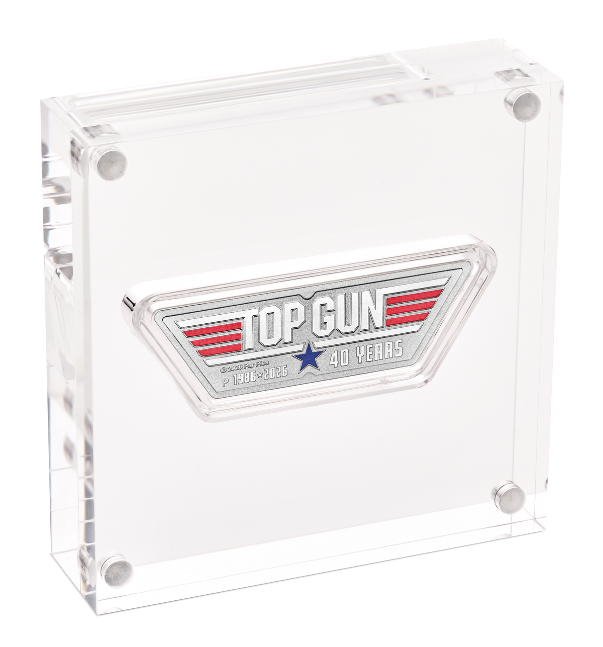 40 Years of Top Gun 2026 1oz Silver Coloured Logo-Shaped Coin