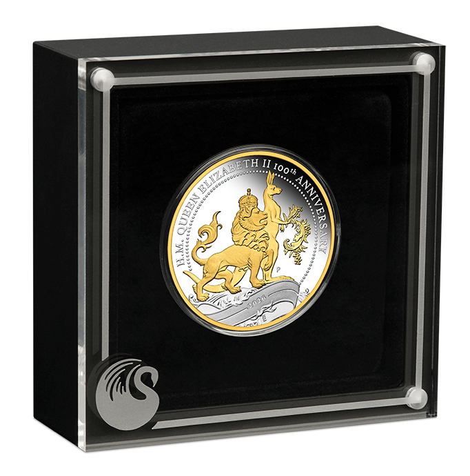 H.M. Queen Elizabeth II 100th Anniversary 2026 1oz Silver Proof Gilded Coin