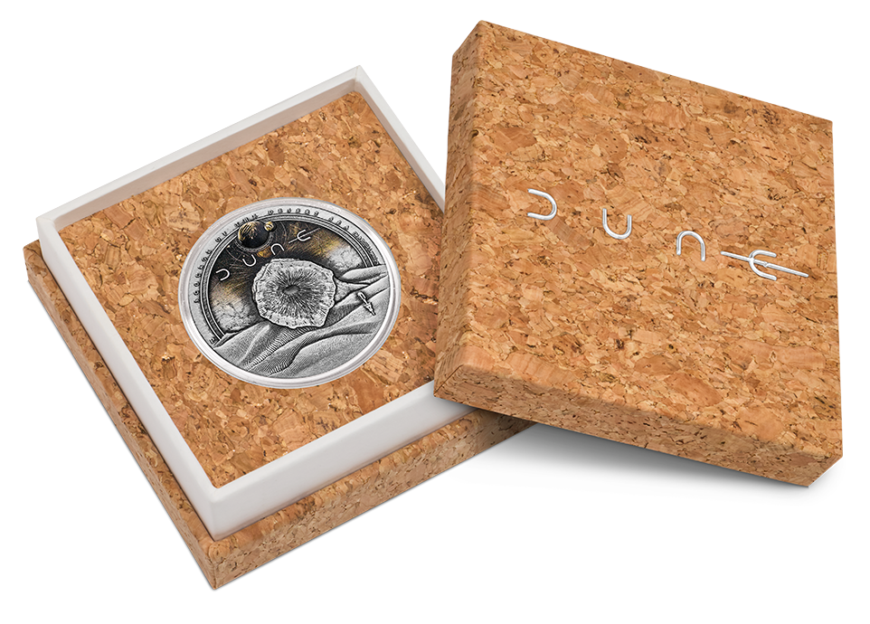 Dune Scourge of the Desert Sea 2026 2oz Silver Antiqued Coloured Coin