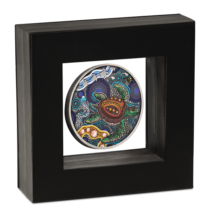 Turtle Yaunati 2026 2oz Silver Antiqued Coloured Coin