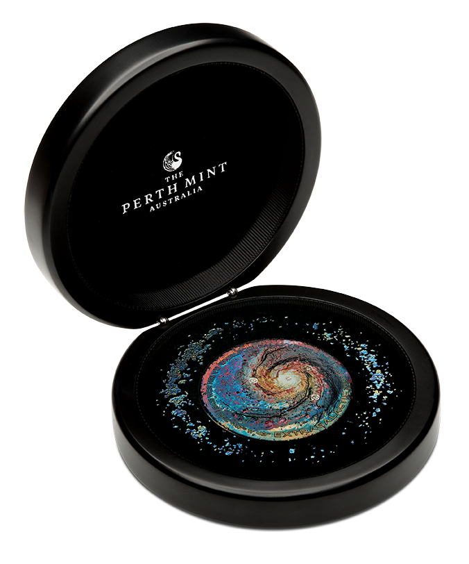 Extragalactic 2025 5oz Silver Patinaed Coloured Coin