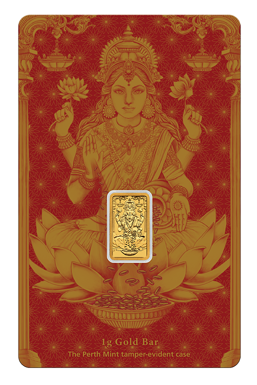 Lakshmi 2025 1g Gold Minted Bar - Diwali Festival of Lights