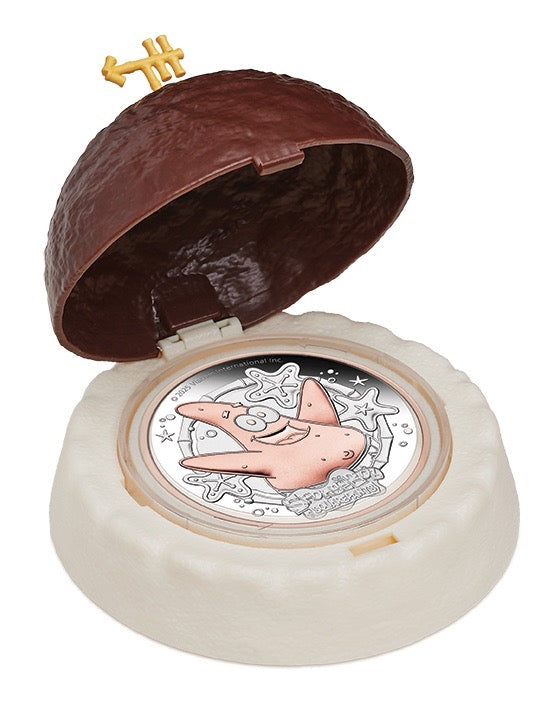 SpongeBob SquarePants Patrick Starr 2025 2oz Silver Proof Gilded Coin