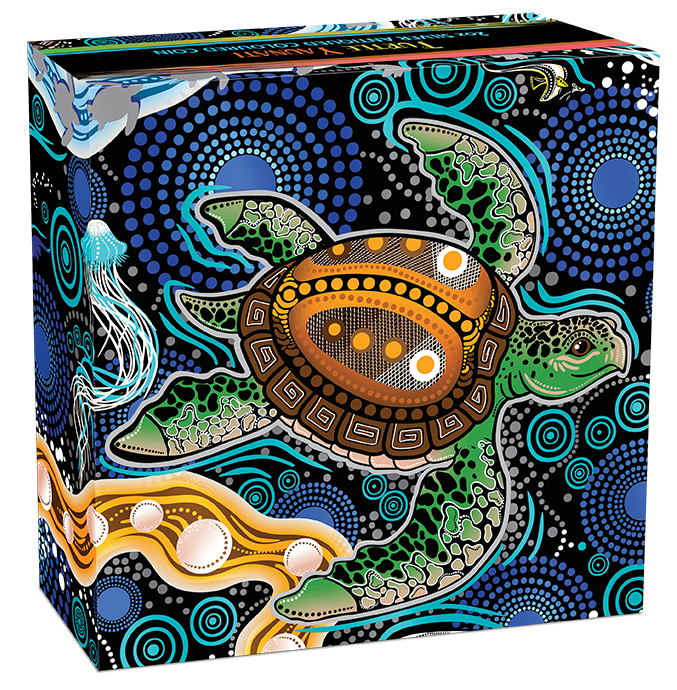 Turtle Yaunati 2026 2oz Silver Antiqued Coloured Coin