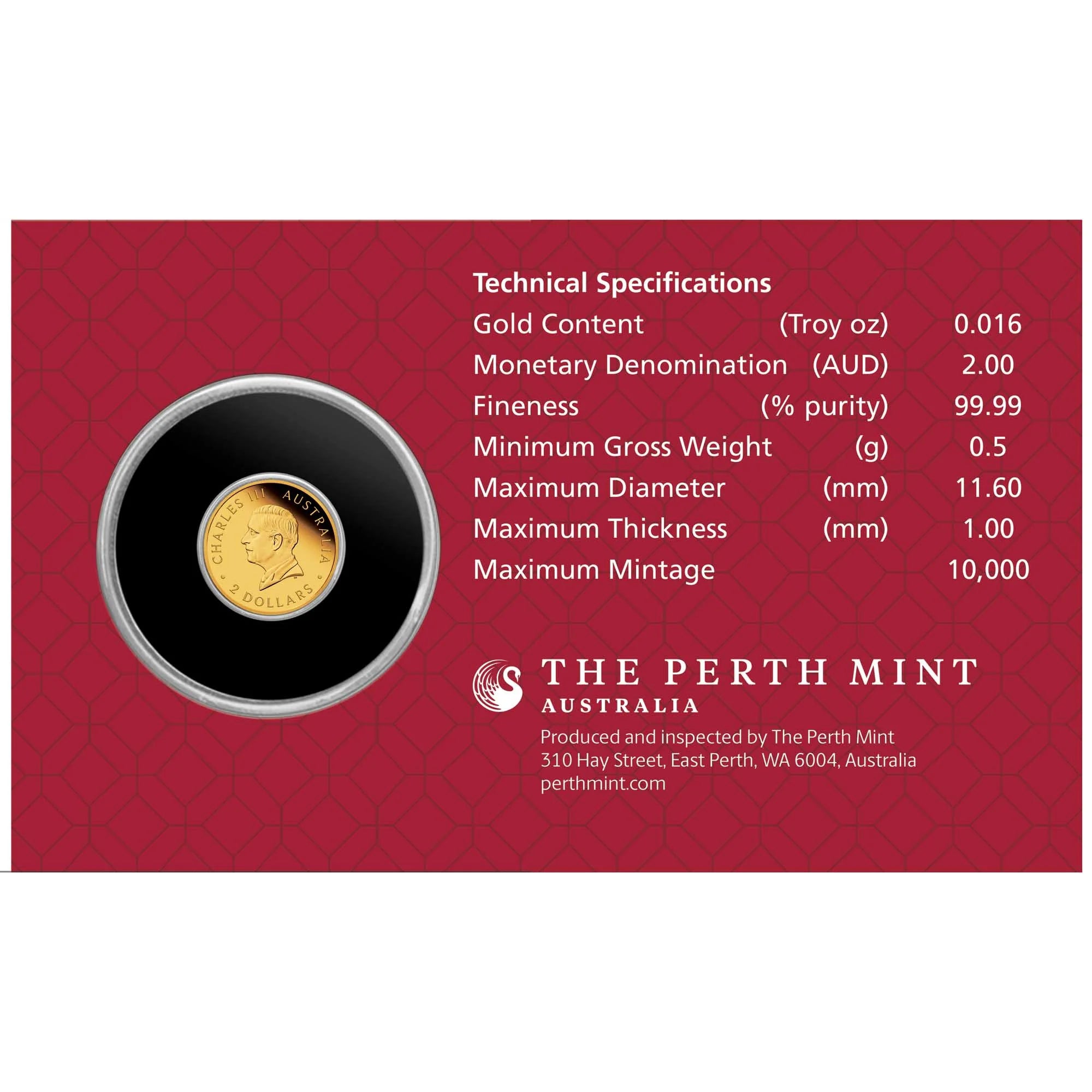 Australian Lunar Series III 2026 Year of the Horse 0.5g Gold Proof Coin in Card