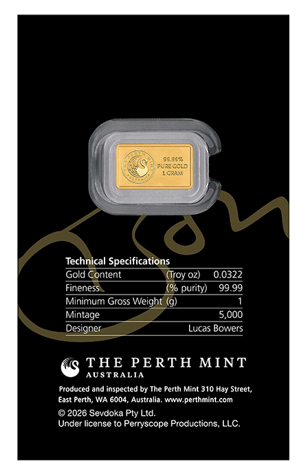 Bon Scott 80th Birthday 2026 1g Gold Minted Bar