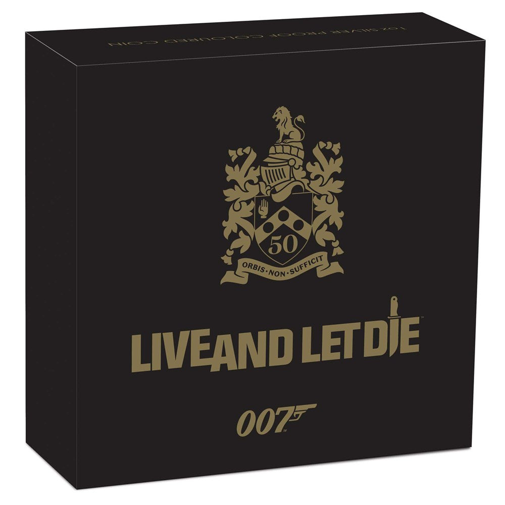 James Bond Live And Let Die 50th Anniversary 2023 1oz Silver Proof Coloured Coin