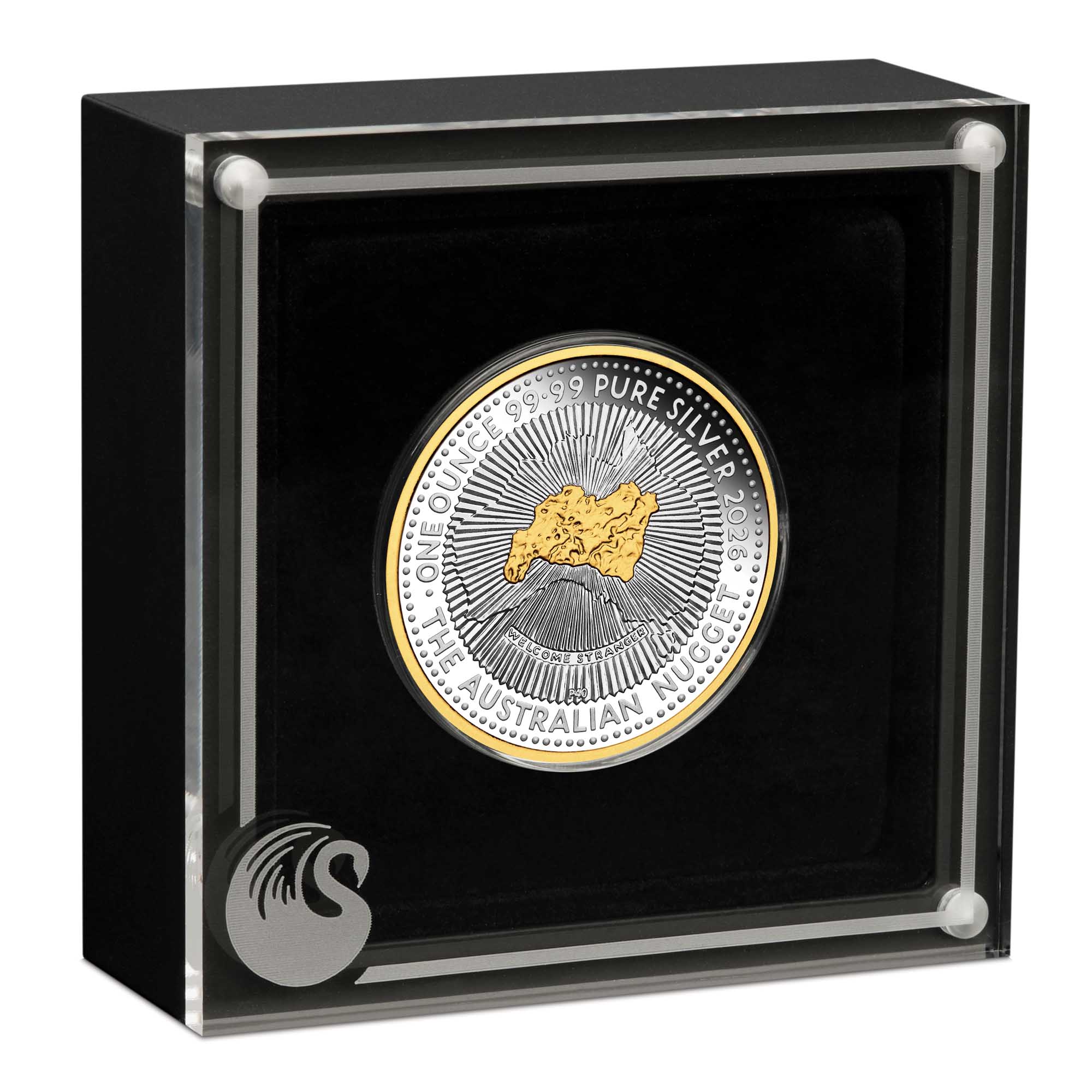 40th Anniversary of the Australian Nugget Gold Coin Program 2026 1oz Silver Proof Gilded Coin