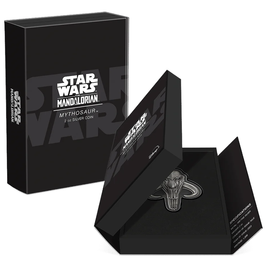 Star Wars: The Mandalorian – Mythosaur 2oz Silver Shaped Coin