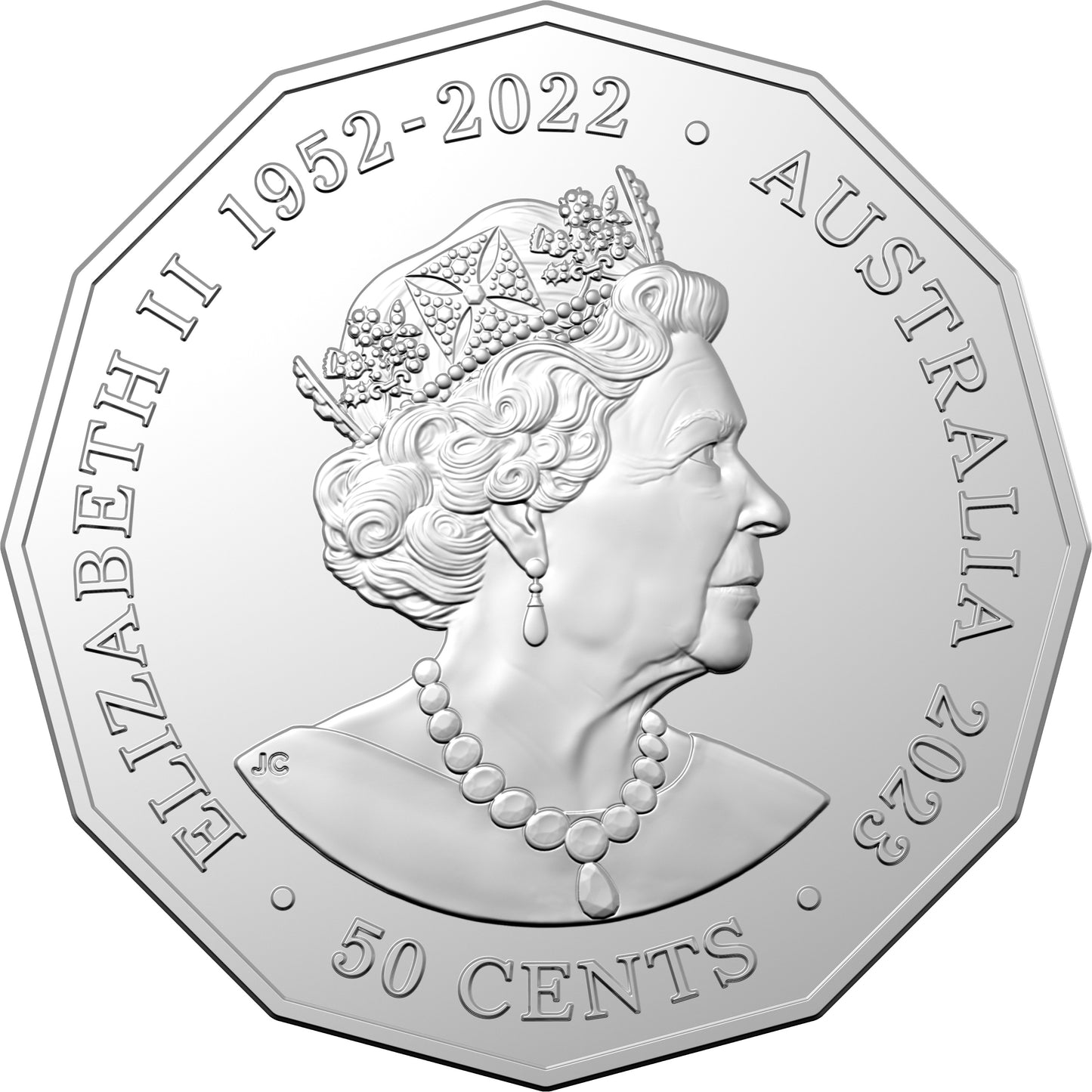 Christmas Decoration Festive Floral 2023 50c Coloured Uncirculated Coin