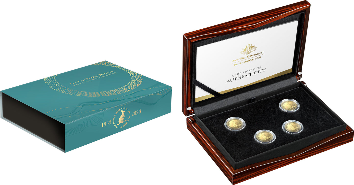 170th anniversary of the Port Phillip Gold Pattern - 2023 $25 14oz four-coin Gold Proof Set
