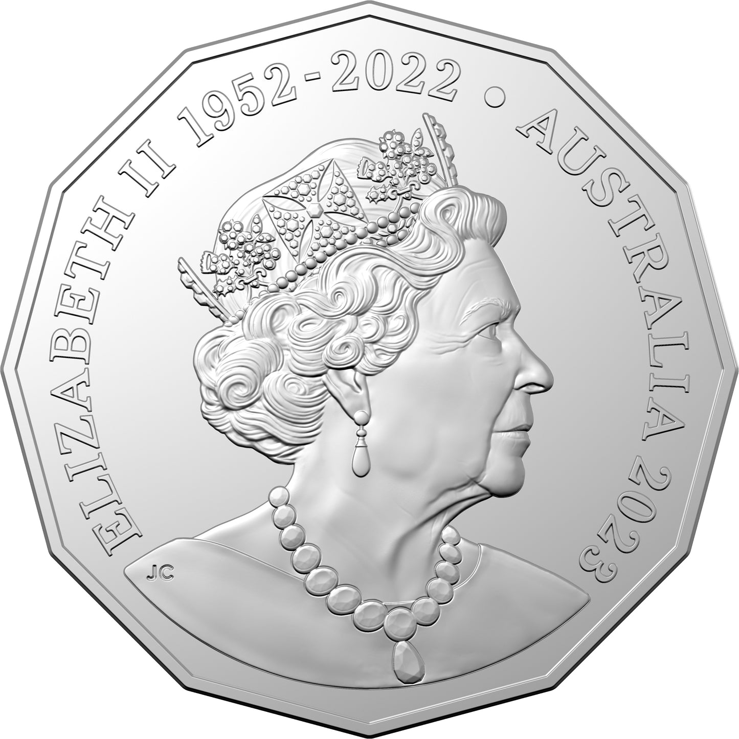 5 0 th anniversary of A C / D C - 2023 50c CuNi Coloured Uncirculated Coin
