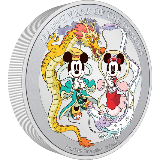 Disney Lunar – Happy Year of the Dragon 3oz Silver Coin