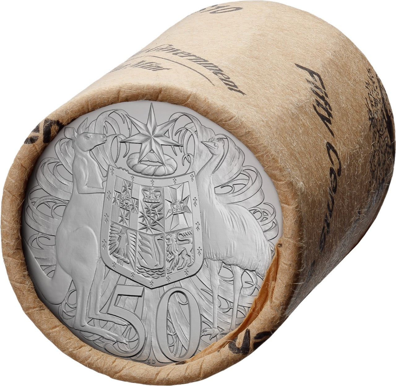 2025 50c Circulating Coin Roll Non-Premium (H/H or T/T)