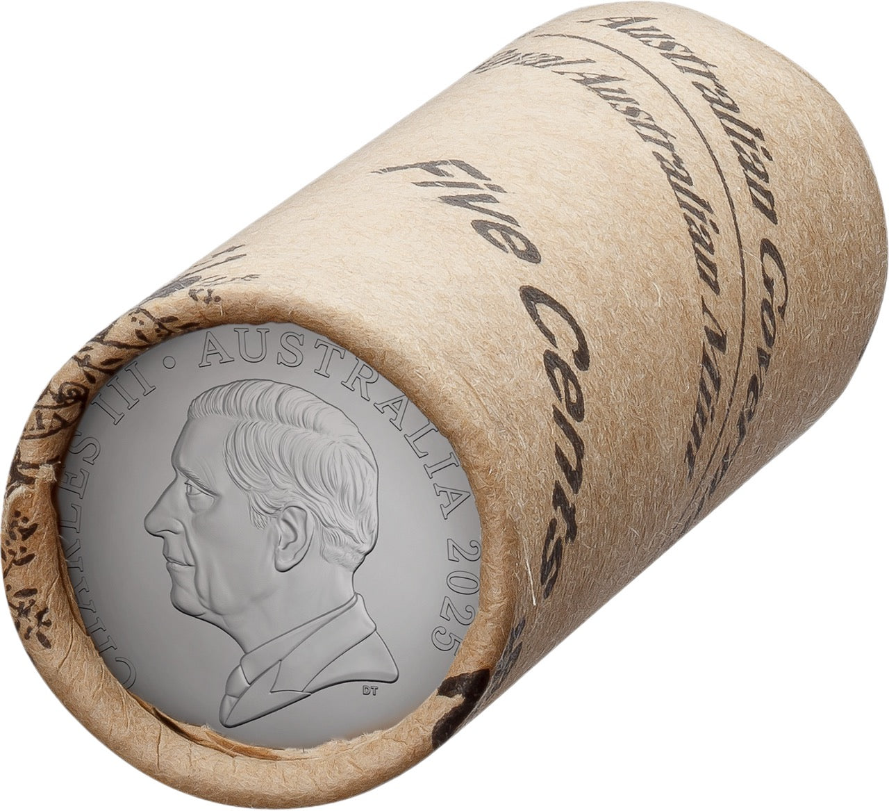 2025 5c Circulating Coin Roll Non-Premium (H/H or T/T)