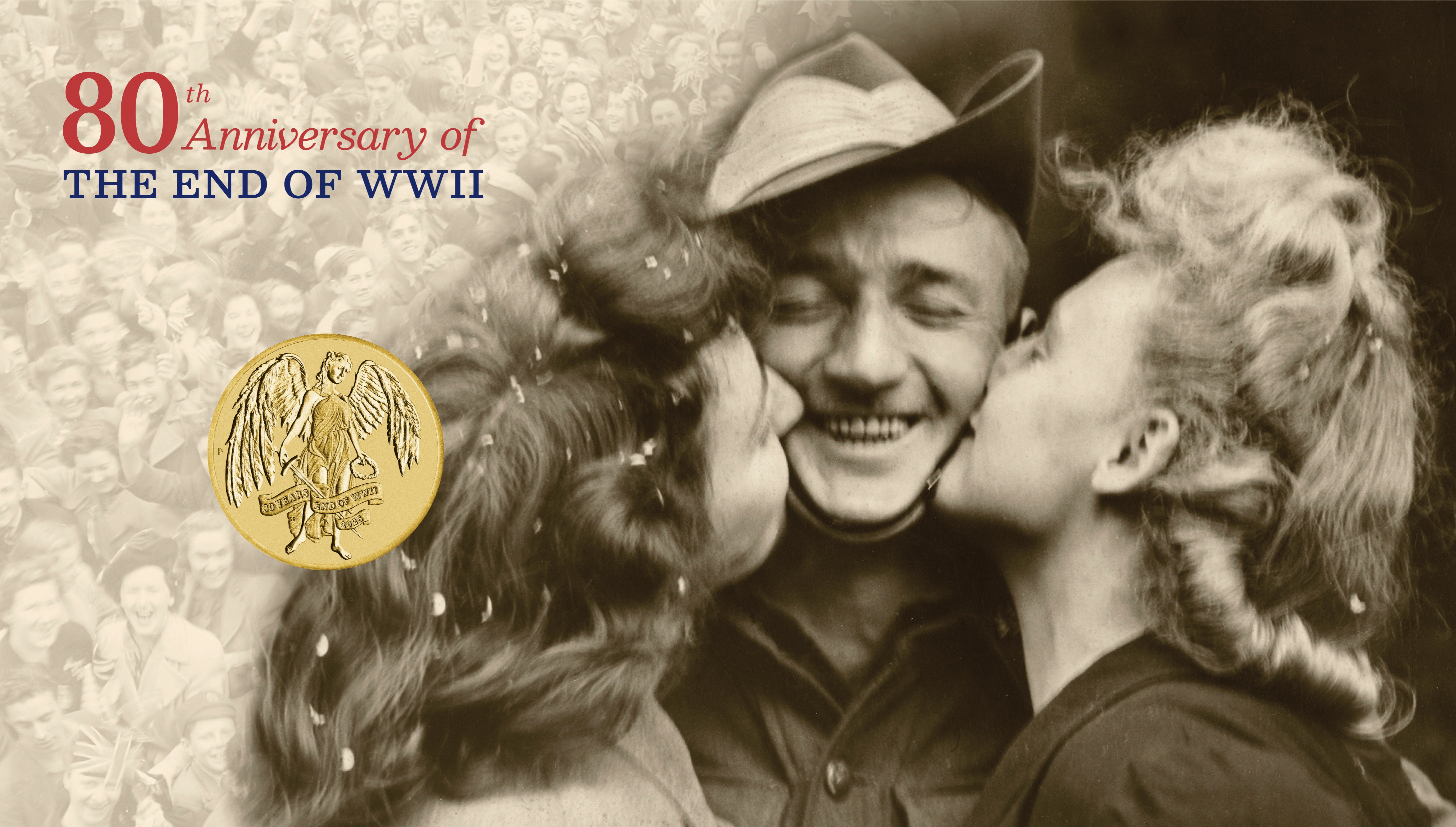 80th Anniversary End of WWII 2025 Stamp and Coin Cover