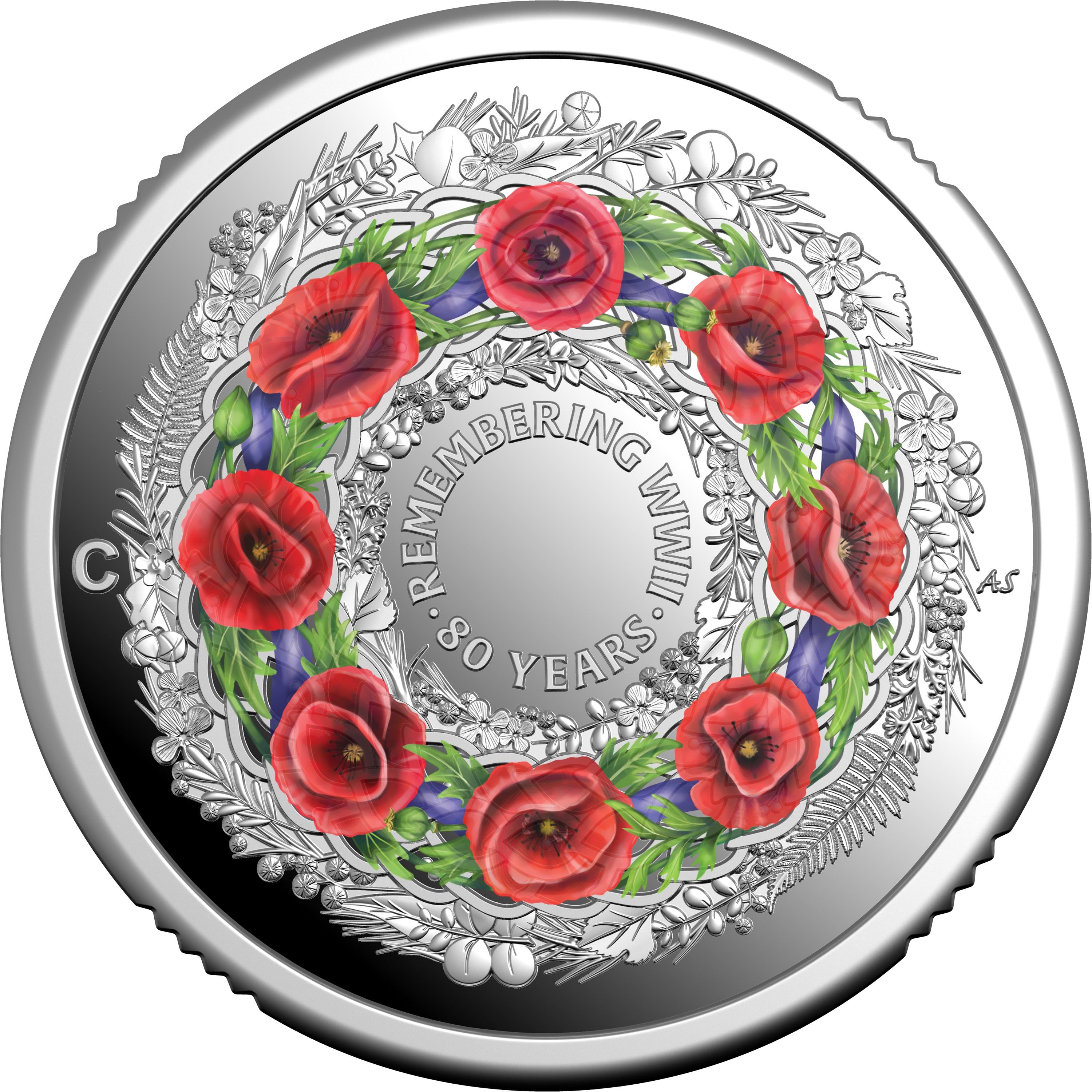 80 Years On: Remembering the Second World War 2025 $2 ‘C’ Mintmark Coloured Fine Silver Proof Coin