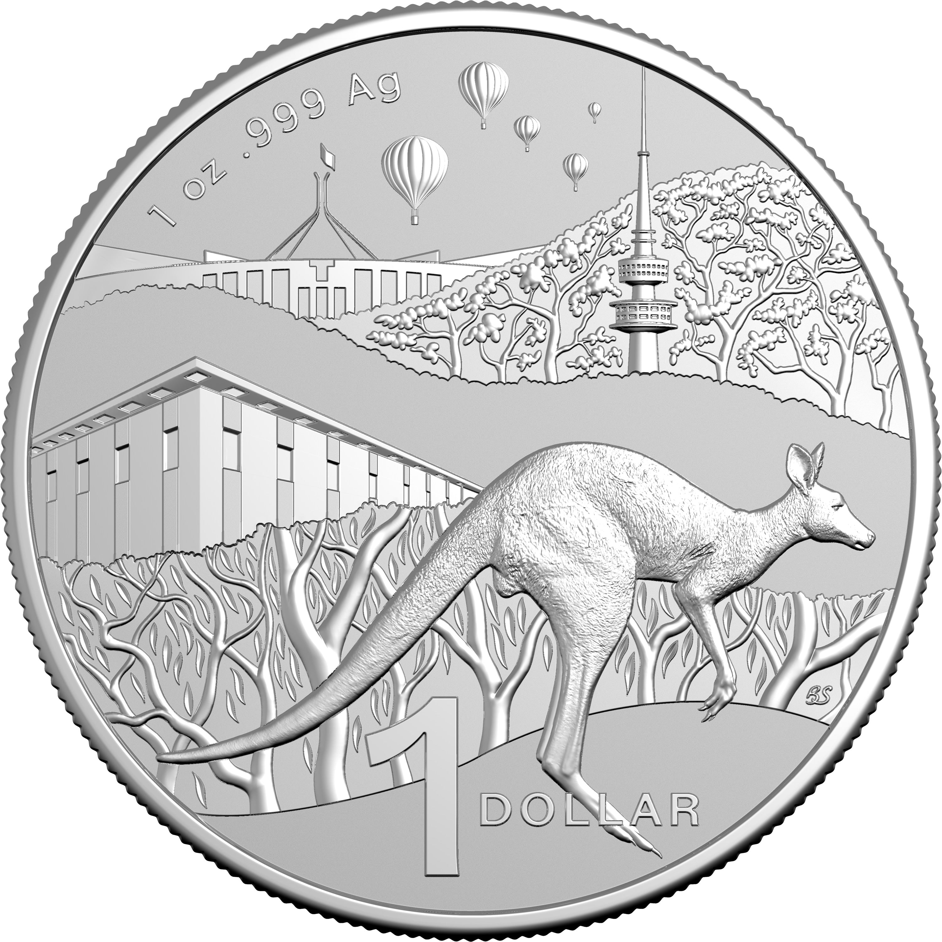 Kangaroo Series – Bush Capital 2025 $1 1oz Fine Silver Frosted Uncirculated Coin