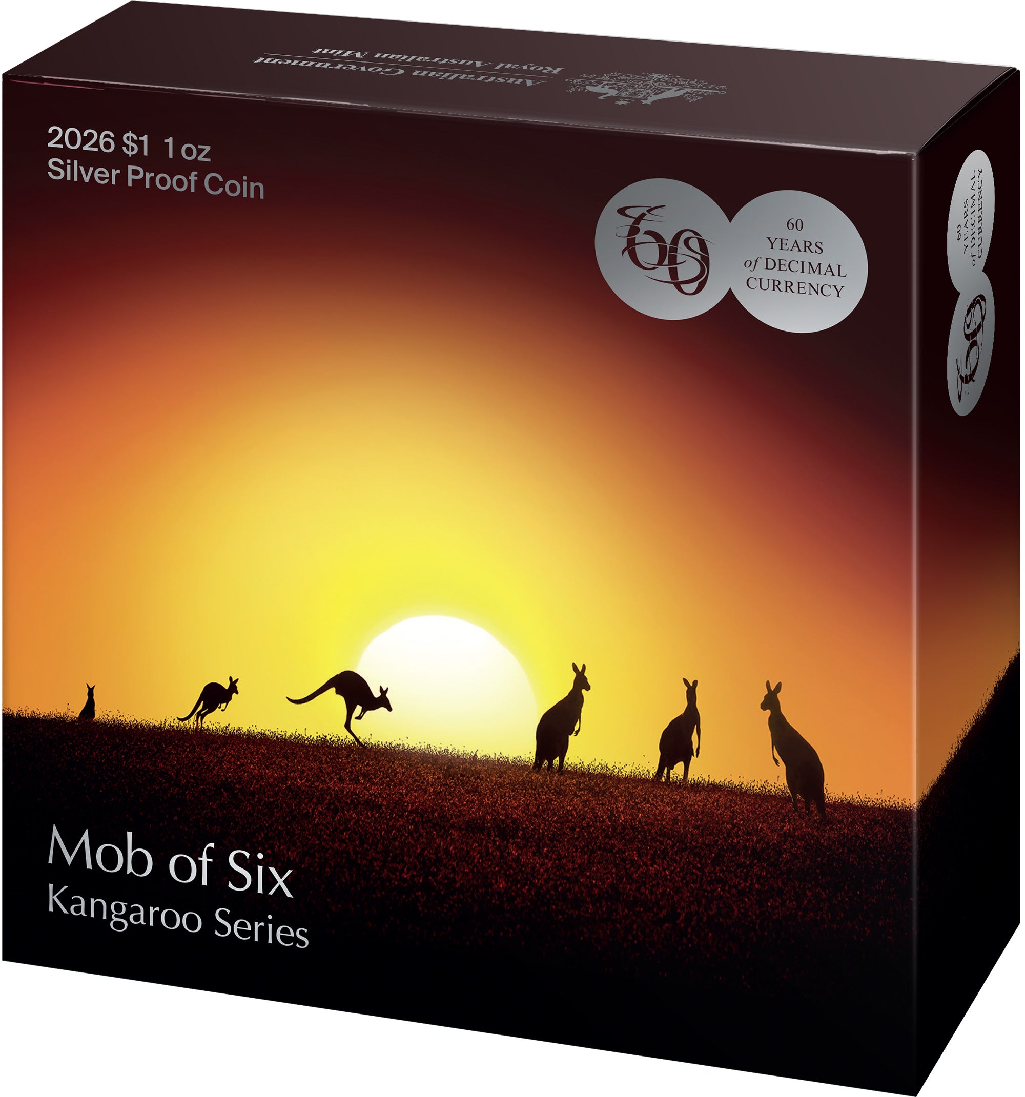 Kangaroo Series 2026 $1 1oz Fine Silver Proof Coin
