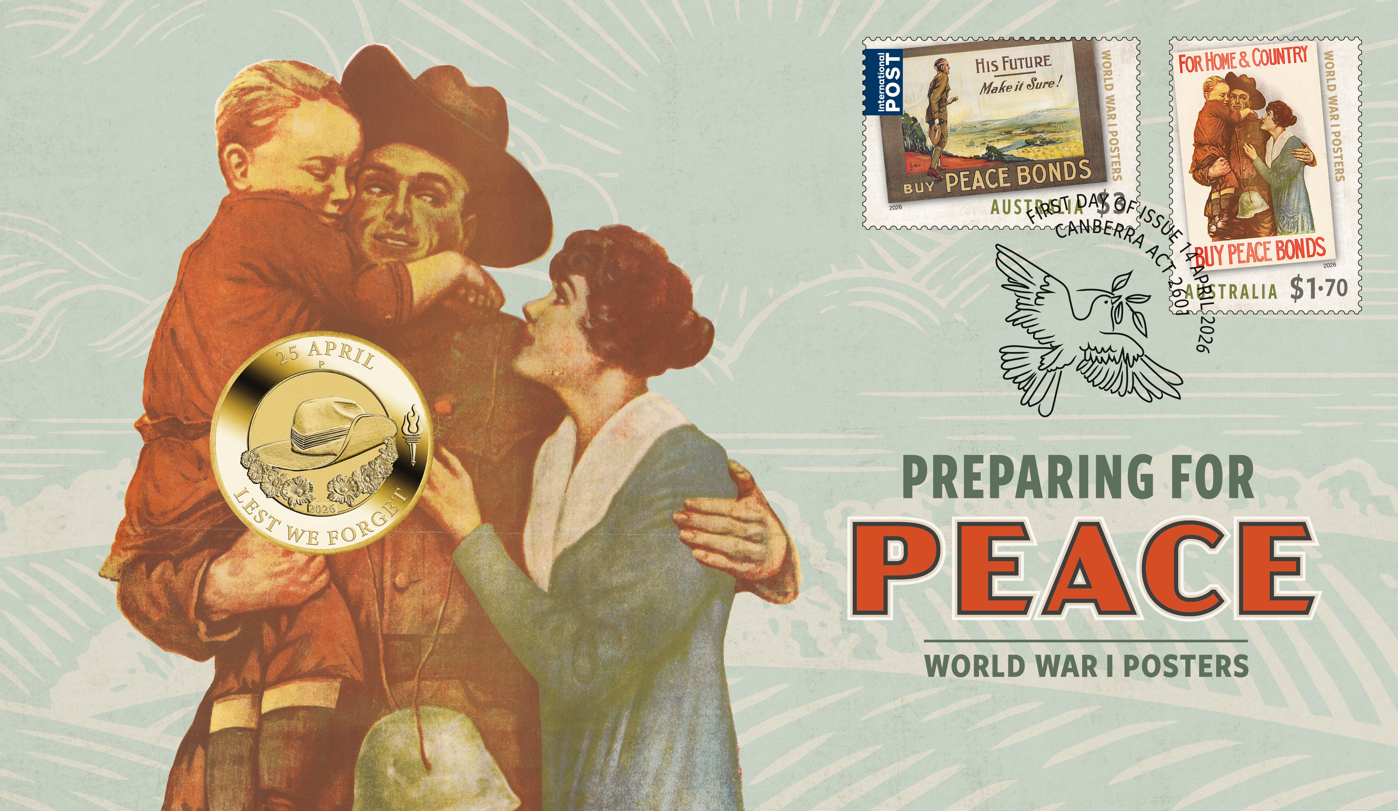 Preparing for Peace 2026 Stamp and Coin Cover