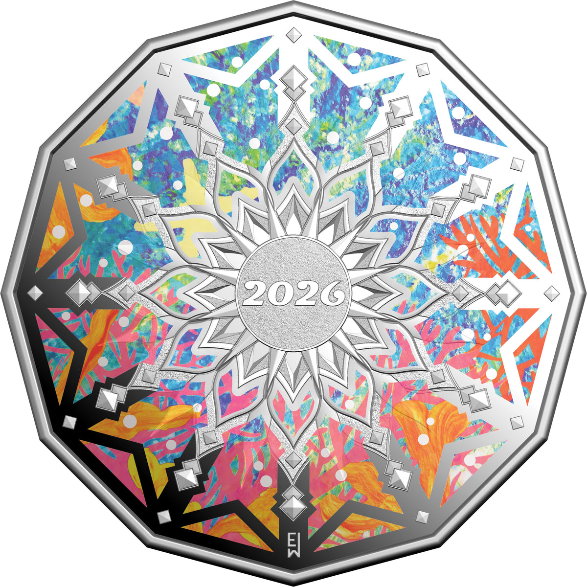 Colours of Christmas 2026 50c Coloured Silver Proof Coin