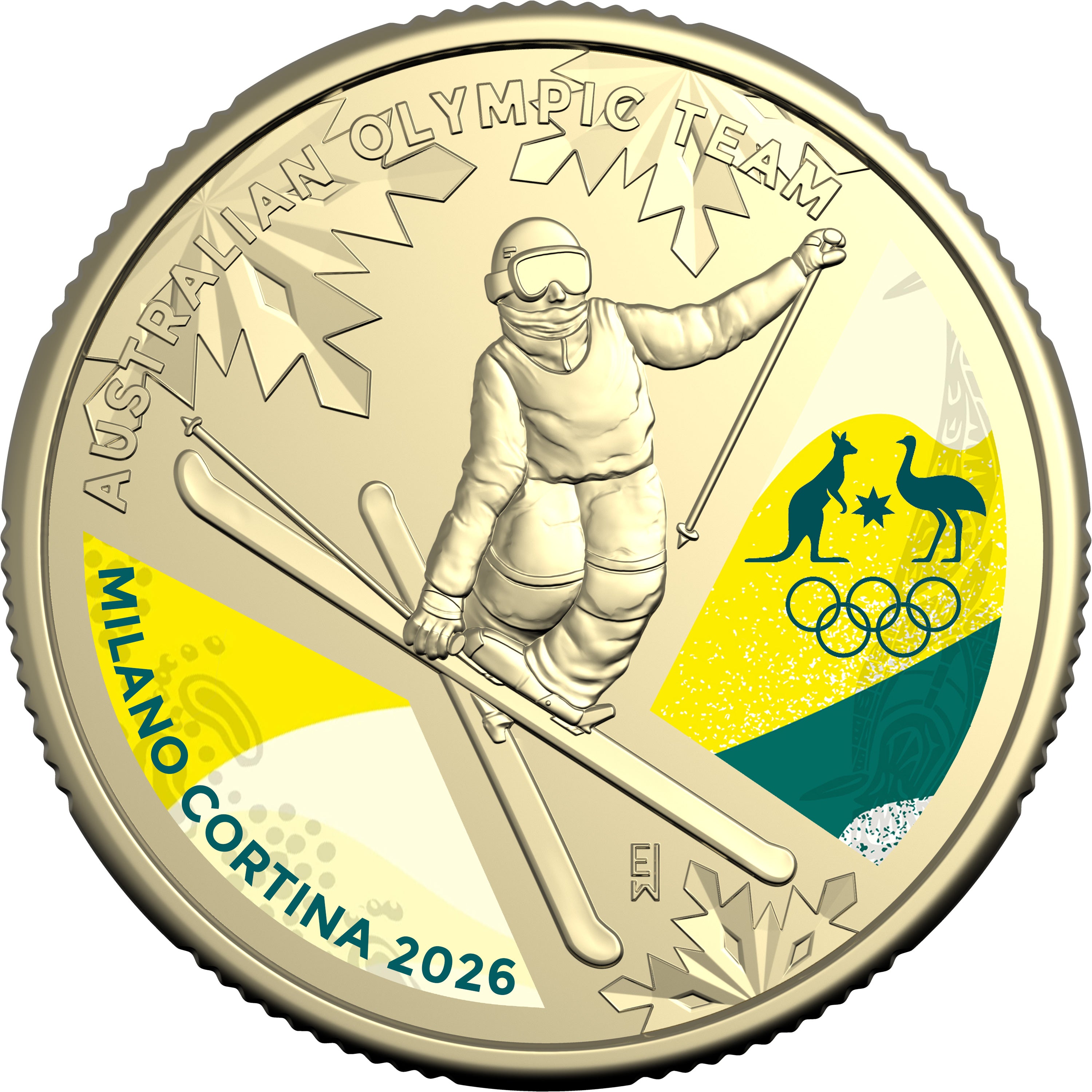 Winter Olympics 2026 $1 Coloured Uncirculated Coin