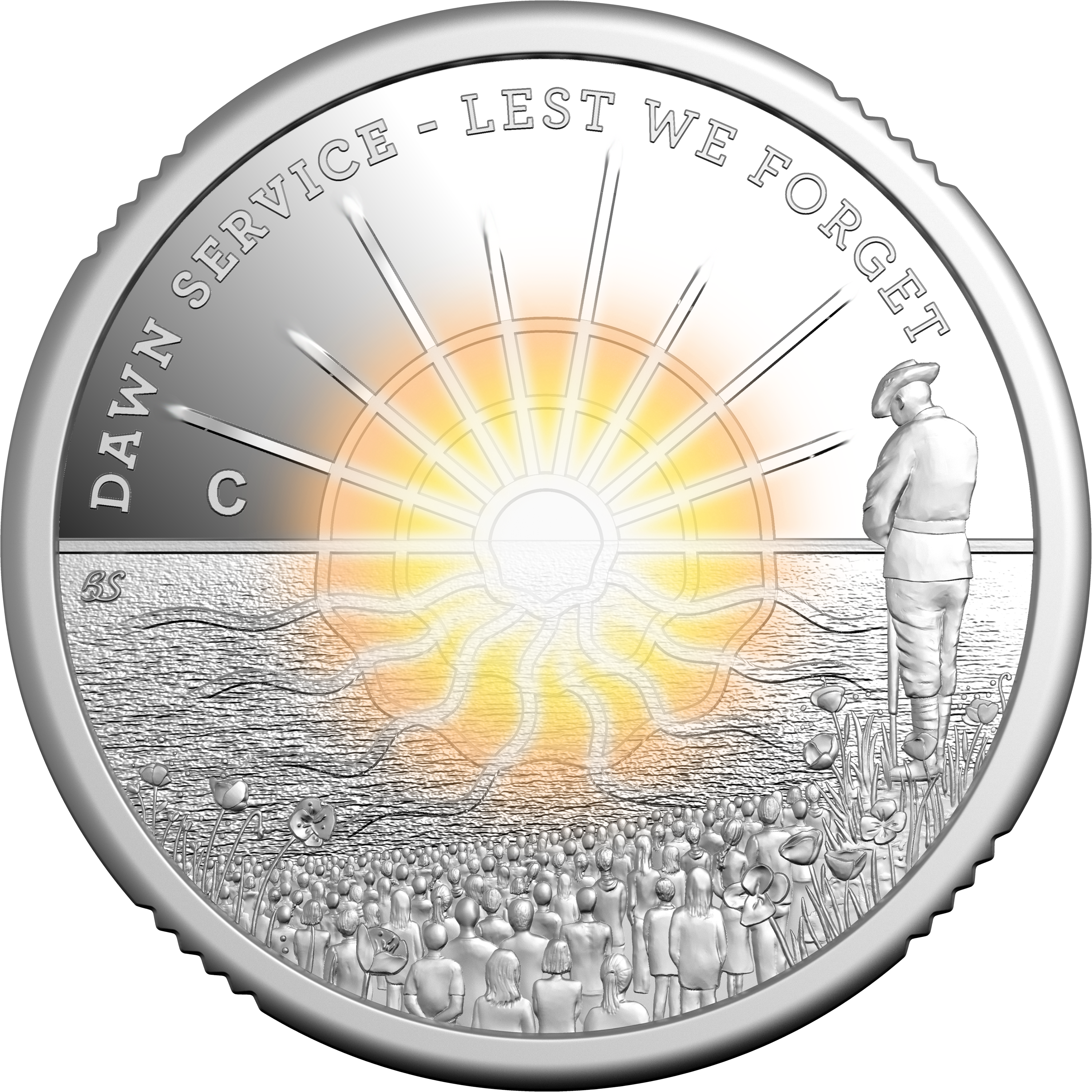 Dawn Service 2026 $2 C Mintmark Coloured Silver Proof Coin