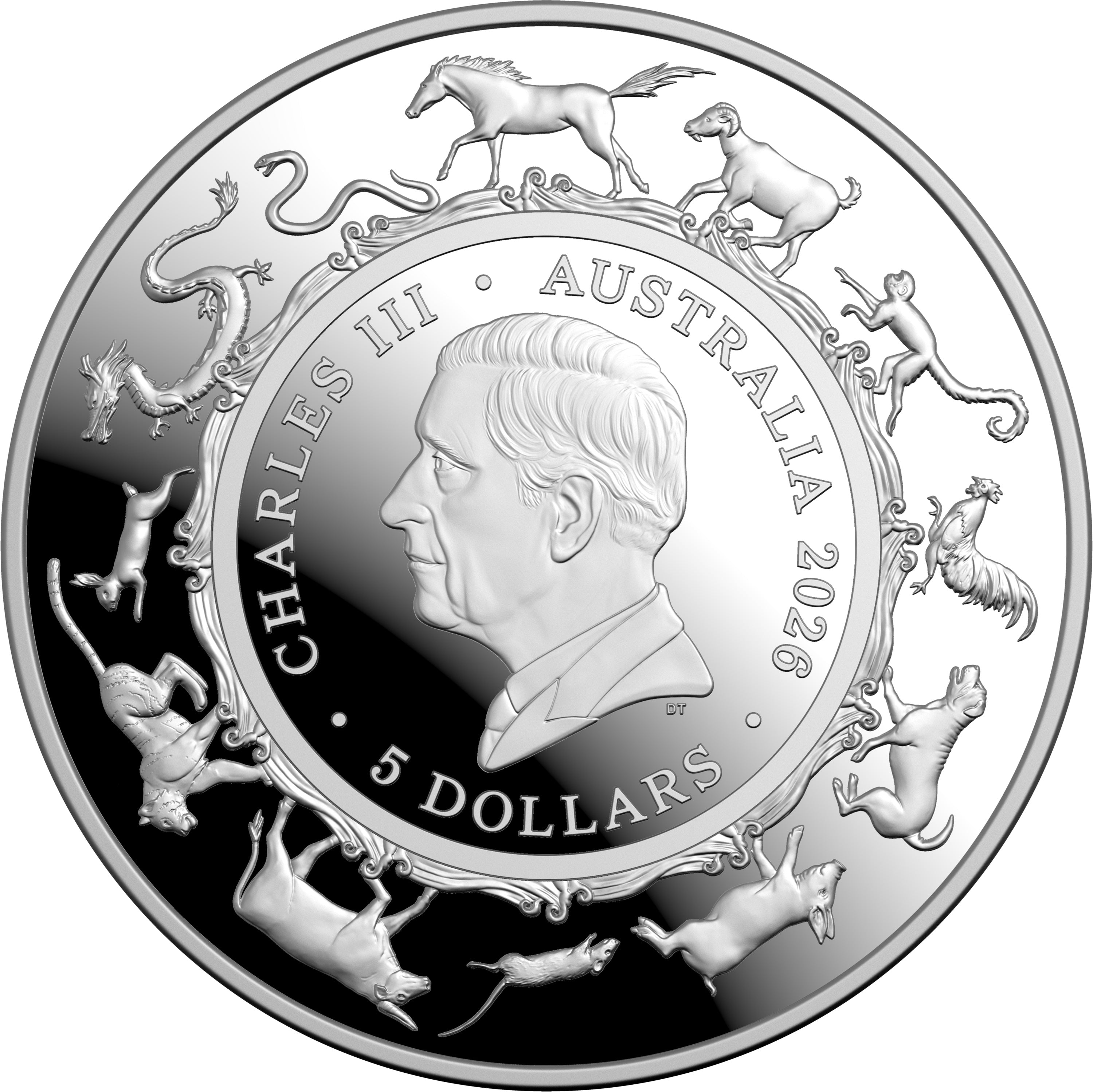 Lunar Series Year of the Horse 2026 $5 1oz Silver Proof Domed Coin