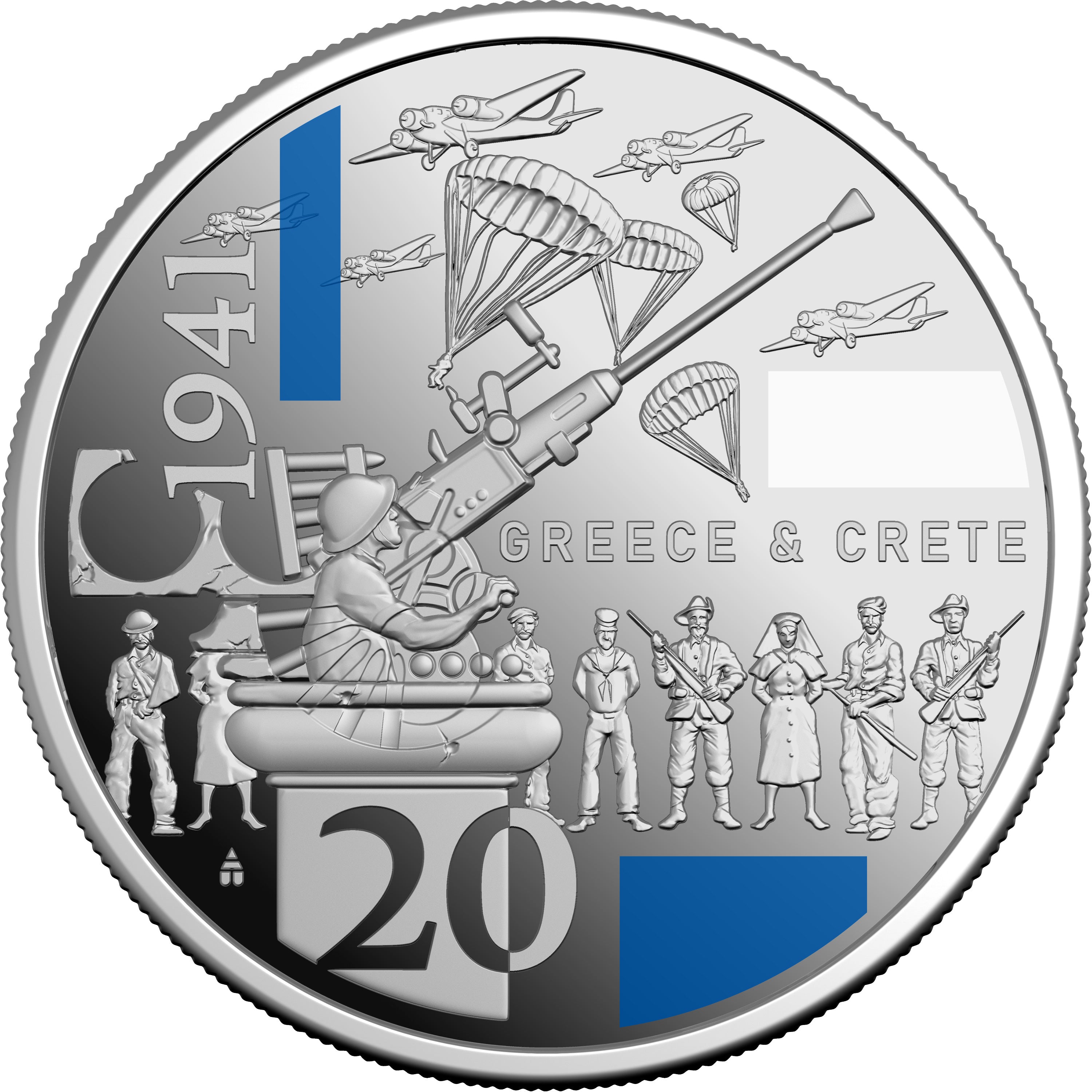 1941: Service Amid Strife - 2026 20c Coloured Silver Proof Three-Coin Set