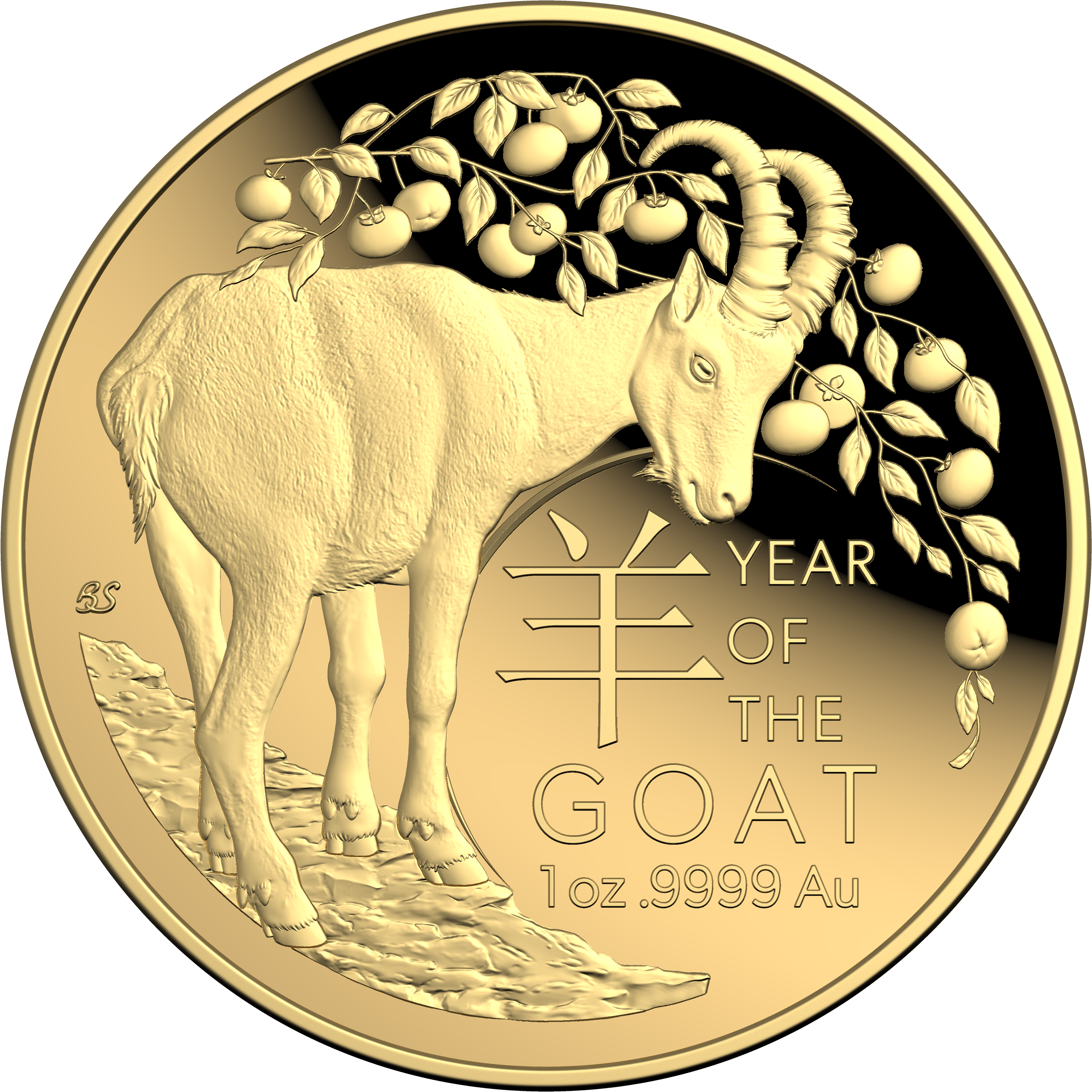 Year of the Goat 2027 $100 1oz Gold Proof Domed Coin