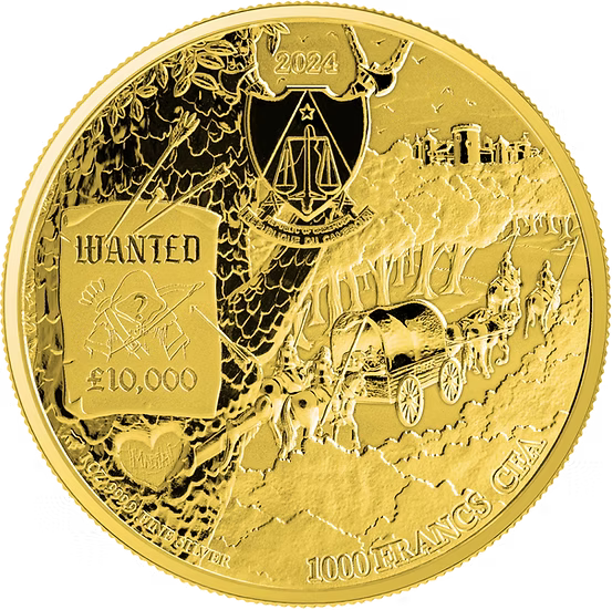 Robin of the Hood 2024 Cameroon 1oz Full Gilding Silver Coin