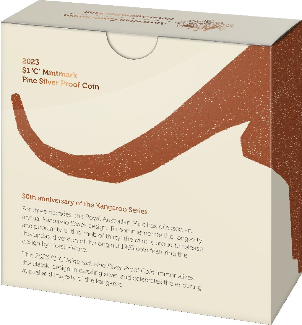 30th Anniversary of the Kangaroo Series – Mob of Thirty 2023 $1 1oz Fine Silver 'C' Mintmark Proof Coin